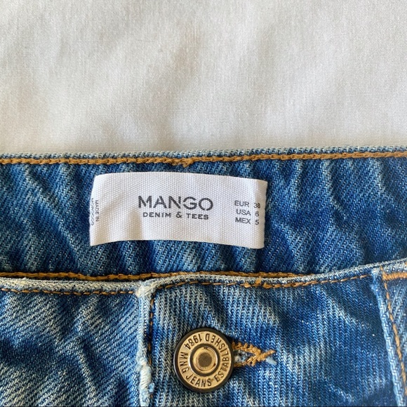 Mango medium wash denim mini skirt - Picture 3 of 3